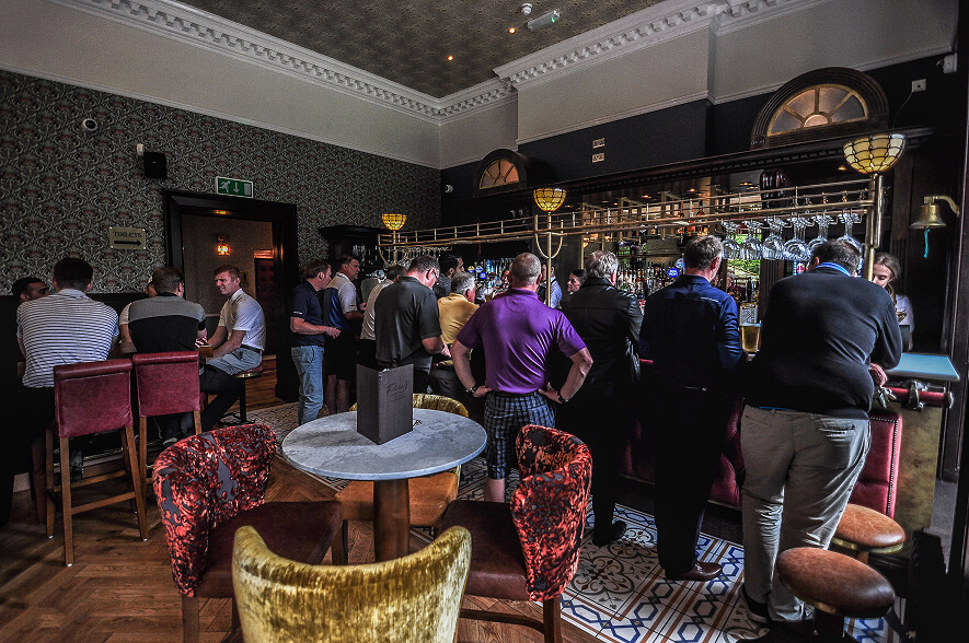 Busy day inside Allerton Manor