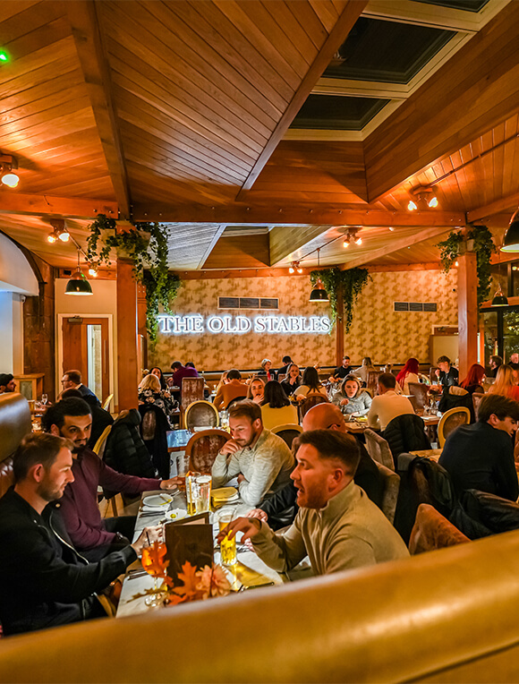 Inside the old stables